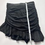 ZARA  Women’s Asymmetrical Mini Skirt with Ruching Sz M Photo 6