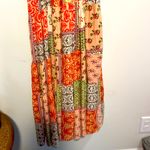 Abel the label Bohemian Multicolor Patchwork Smocked Maxi Dress with Tie Straps Photo 2