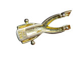 PAJ‎ Gold Bracelet Diamond Accent Braided Bangle Fine Jewelry 7.25" Photo 4