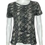 n:philanthropy  Women's Gray Multi Python Print Front Knot Harlow BFF Tee sz XS Photo 1