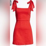 Alice + Olivia  Maryann Tie Shoulder Denim Minidress, size 0, $330 Photo 4