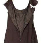 Vintage David Warren‎ 100% Silk Brown Knee Length Dress beaded Women’s sz 10 Photo 8