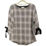 Charter Club  Black White Plaid Pullover Sweater Sz M Photo 0