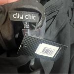 City Chic NWT  caged strappy peplum top black Sz 16 Photo 4