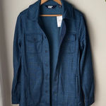 Lands' End Jacket Womens Deep Sea Navy Blue Glen Plaid OekoTex Heritage Gorpcore Photo 0