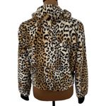 Nine West Faux-Fur Leopard Bomber Jacket size S Photo 3