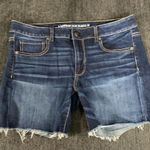 American Eagle AEO Stretchy Dark-Wash Shorts Size 12 Photo 2