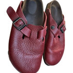 Birkenstock  Boston clogs - Red tumbled leather - Size 38 (7 - 7.5) Photo 0
