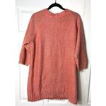 H&M Pink Multi Color Crewneck 3/4 Sleeve Long Tunic Acrylic Sweater Size Small Photo 7