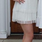 Francesca’s Shimmer Dress White Size L Photo 3
