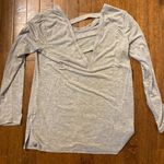 Athleta Grey Open Cut Out Back Top Photo 4