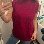 Women’s pink purple turtle neck short sleeve sweater with button detail size xl Photo 0