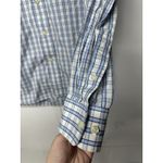 Gap  Men’s M Blue White Plaid Button Down Shirt Long Sleeve Classic Fit Photo 7