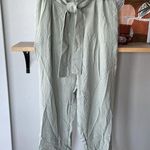 A New Day Light Sage Green High Waist Belted Dress Pants Size Large Photo 1