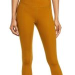 Girlfriend Collective Pocket Crop High Waisted Leggings in Saddle Photo 0