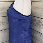 Vintage Lucie Ann II Blue & Black Satin & Lace Lingerie Slip Nightgown Dress Photo 12