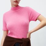 ZARA nwt fluffy Barbie sweater top Photo 6
