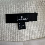 Lulus  Hulda Ivory Textured Button-Front Long Sleeve Blazer size Medium NWT Photo 12