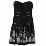 Sequin Hearts  Dress Junior Size 5 NWT Strapless Embroidered Black Photo 1