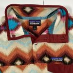 Patagonia Synchilla Medium Women Snap T Pullover Timber Twist Cinder Red Aztec Photo 1
