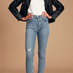 AGOLDE Nico High Rise Slim Jeans - Distressed Photo 0