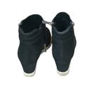 LINEA Paola black white wedge platform shoes size 7.5M Photo 2