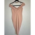 Nookie NWT Revolve Athena Off Shoulder Midi Bodycon Dress Blush Light Pink Small Photo 4