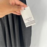 Ophelia Roe Black Satin High Rise Wide Leg Pull On Pants NWT Size S Photo 4