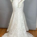 Kitty Chen Wedding Dress Strapless Lace Sweetheart Neckline Belt HEMMED Mermaid White Size XS Photo 1
