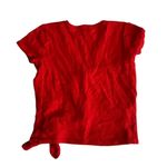 Madewell  Women's 2XS Red Wrap Side Tie Short Sleeve Blouse Casual Photo 4