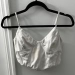 Tiger Mist Corset Satin White Top Photo 0