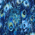 Soulmates  Blue Green Peacock Sheer Dolman Blouse Photo 2