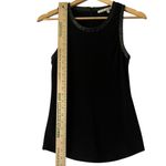 Rachel Rachel Roy Black Tank Top‎ Faux Leather Trim Women's XS Gothic Casual Photo 5