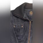 Talbots  Plus Denim Bomber Jacket Zip Front Dark Wash 18W Photo 1