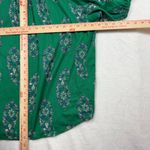 Knox Rose S Green Paisley Peasant Top Boho Floral Puff Sleeve Cottagecore Photo 4