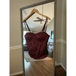 Lulu’s Off Shoulder Corset Top Satin Blouse Overbust Bustier Sexy Club Tank Top Size L Photo 2