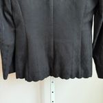 Tahari  Black Blazer Jacket Scalloped Trim‎ Luxury Career Office Photo 7
