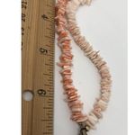 2 Beachy Coastal Pink Orange Coral Shell Chip Multi Strand Handmade Bracelets 7" Photo 4