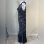Cardalite Women’s sheer panel‎ maxi dress, shimmer, flowy sleeveless, vintage Black Size undefined Photo 6