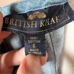 British Khaki Vintage Blue Denim Maxi Dress 100% Cotton Casual Cottage Women’s 6 Photo 6