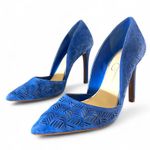 Jessica Simpson CHARIE Pointed Toe Blue Suede Stiletto Pumps Heels Size 7 Shoes Photo 2