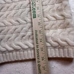 Talbots Womens Cream Cable Knit Open Front Cardigan Sweater Merino Wool Size S Photo 3