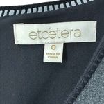 Etcetera Charcoal Gray & Black Sleeveless V-Neck Sheath Dress Size 0 Career Photo 2