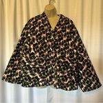 Rachel Comey New NWT  Olive Green Leopard Print Cropped Quilted Jacket Size 2X Photo 0