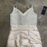 IZIDRESS rhinestone bedazzled sparkly satin mini prom homecoming formal dress Gold Photo 5