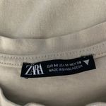 ZARA  Dress Medium Gray Sleeveless Shoulder‎ Pads Minimal Chic Work Photo 3