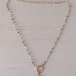 Madewell NWOT  gold toned beaded chain and toggle necklace Photo 0