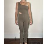 JoyLab  Asymmetrical Flare Bodysuit Taupe Size XS Photo 2