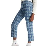 PacSun Eco Diamond Print High Waisted Straight Leg Jeans Photo 1