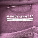 Outdoor Supply Co Purple Henley Pullover Sweatshirt Medium Snap Front Fleece‎ Photo 3